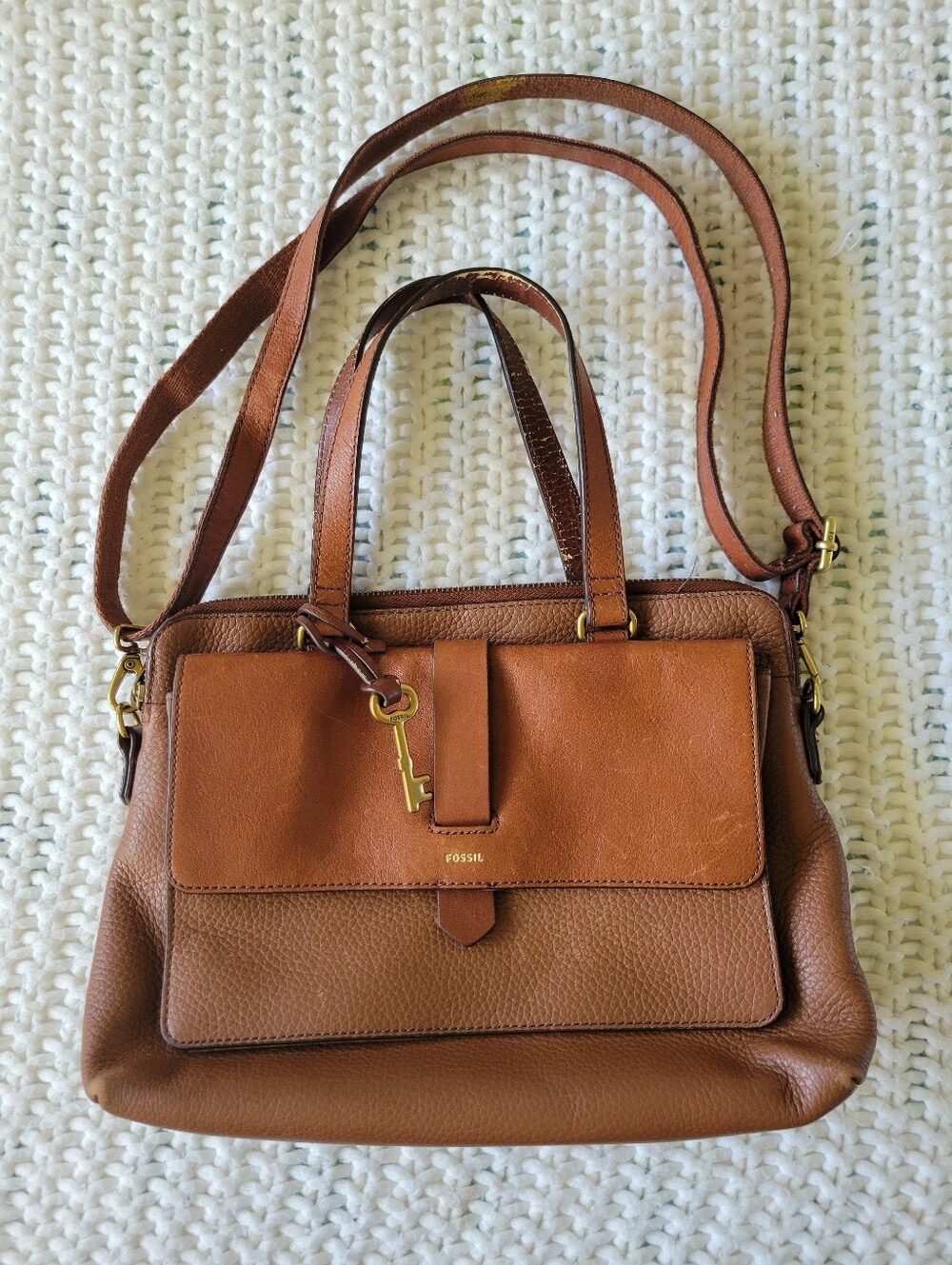 🗝Fossil Leather Bag
